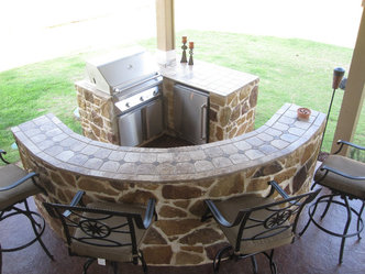 custom patio cover grill
